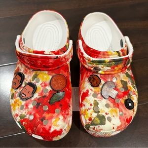 Jimmy Kimmel pizza themes Crocs NWT